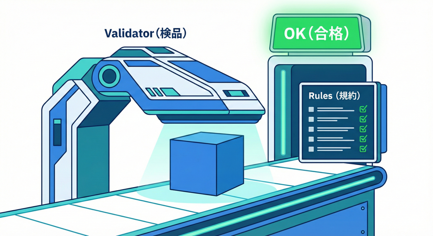 イメージ:バリデーションという検品所