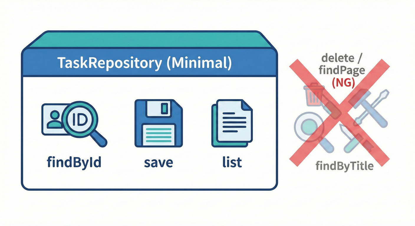 Repository Port visualization with minimum methods