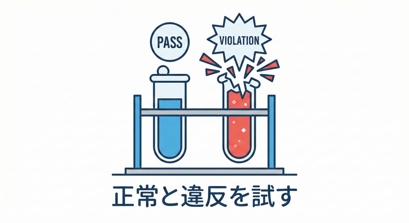 正常と違反を試す