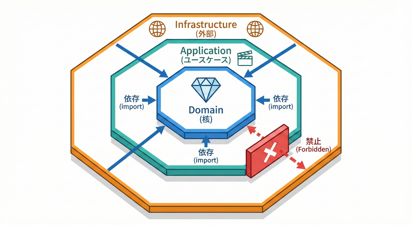 境界ルールの依存の向き