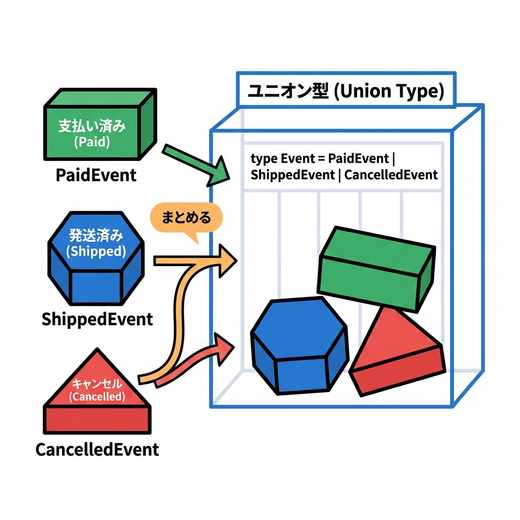 Union 型によるイベントの集約イメージ