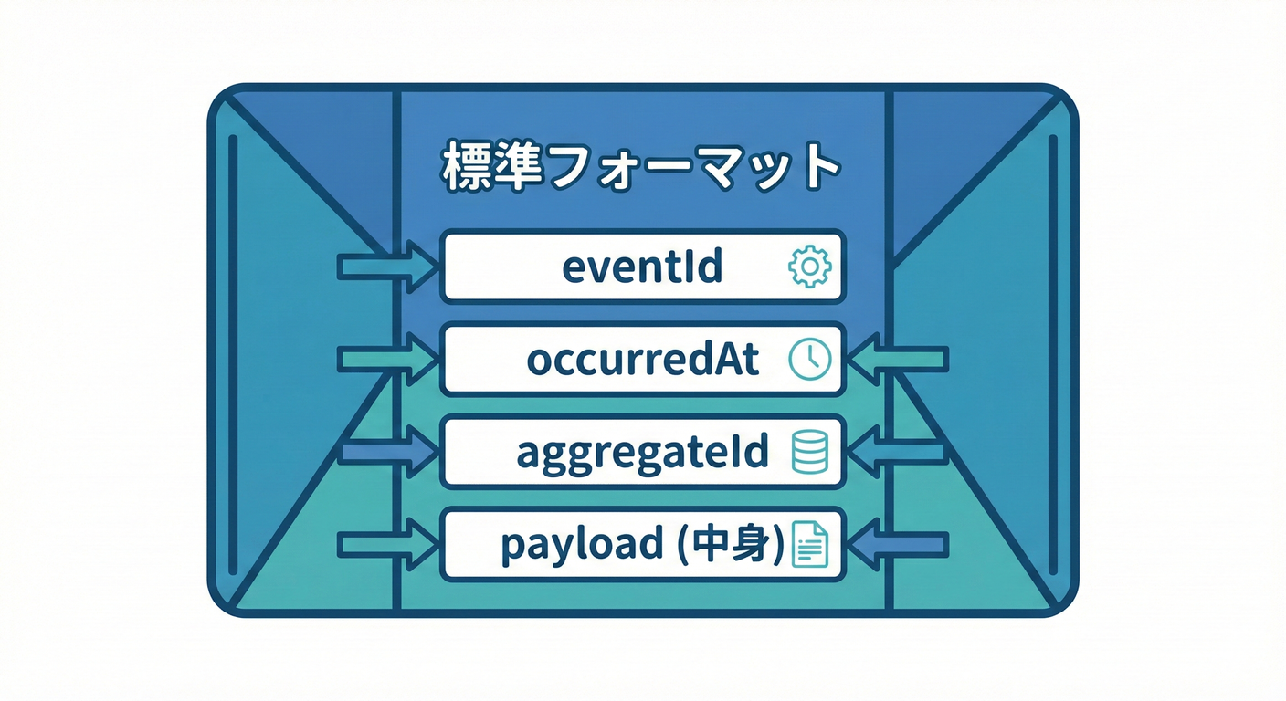 ドメインイベント의共通フォーマット(封筒)の構成要素