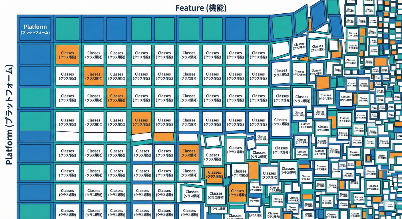 組合せ爆発（2軸が増えて収拾がつかない）。