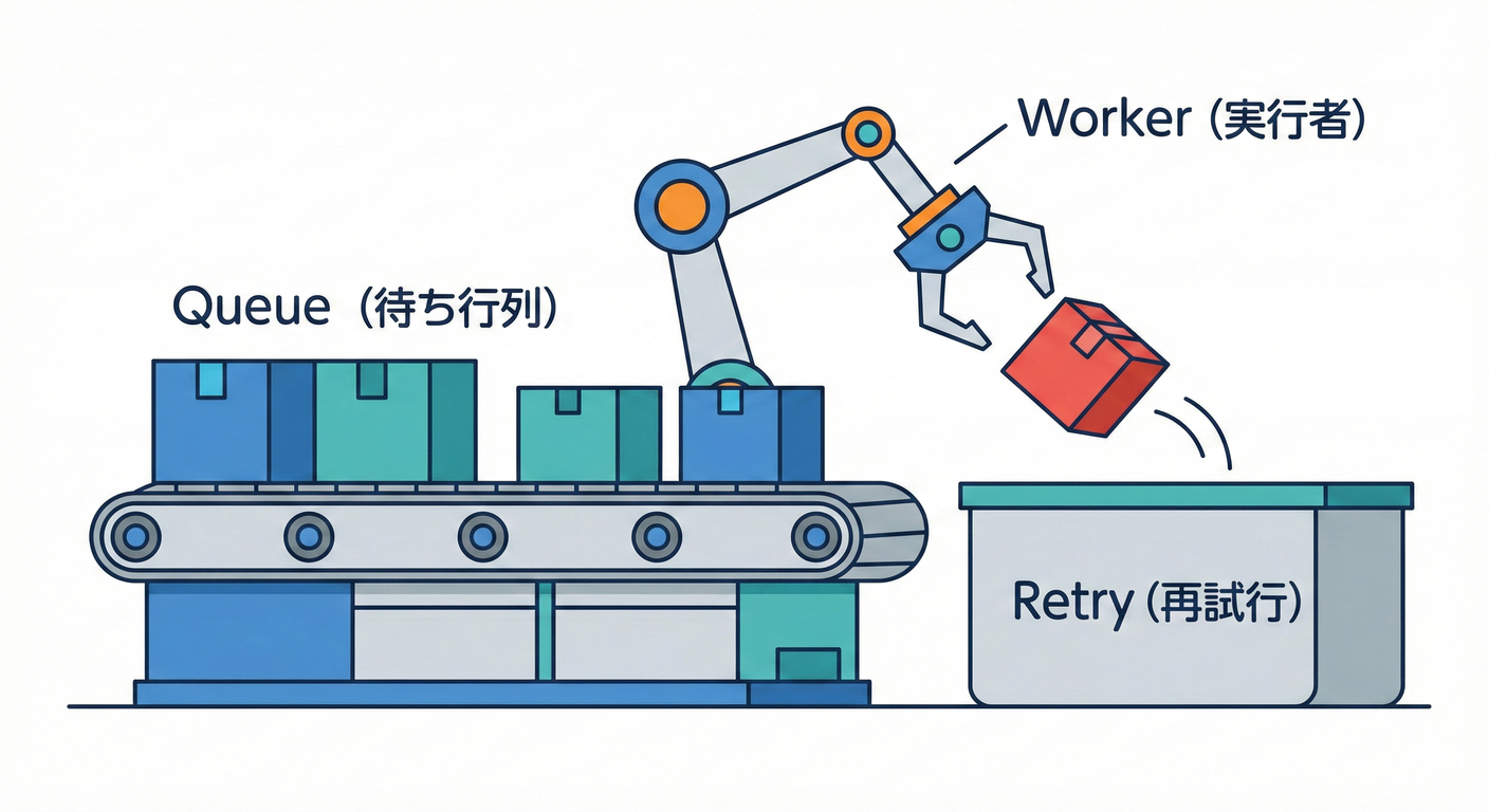 コマンドキューとリトライ。