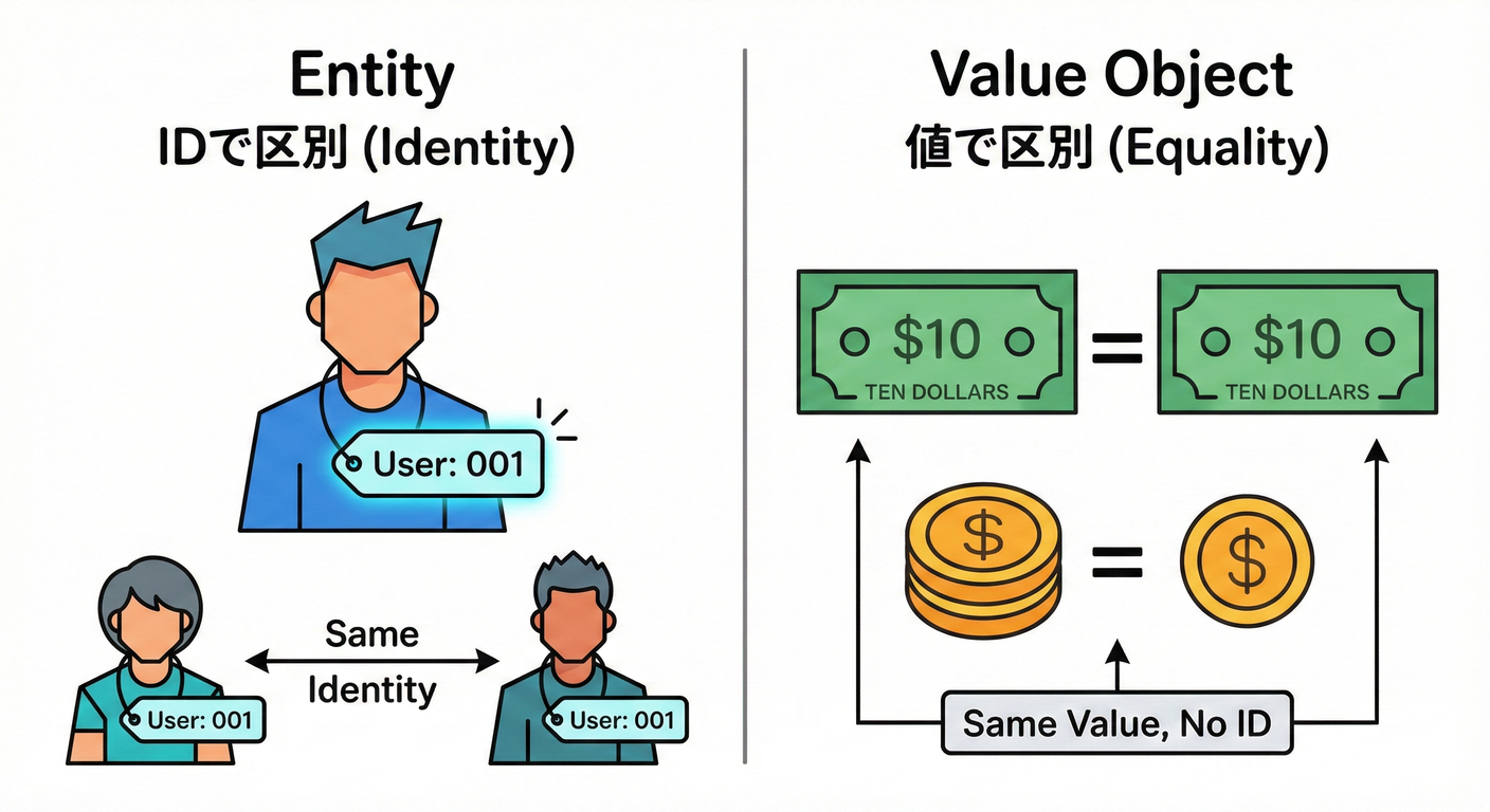 EntityとValue Object (Entity vs VO)