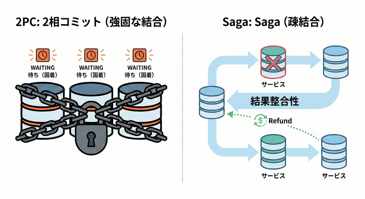 2PC vs Saga Comparison