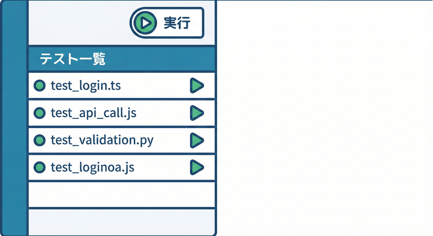 テスティングパネルのUI